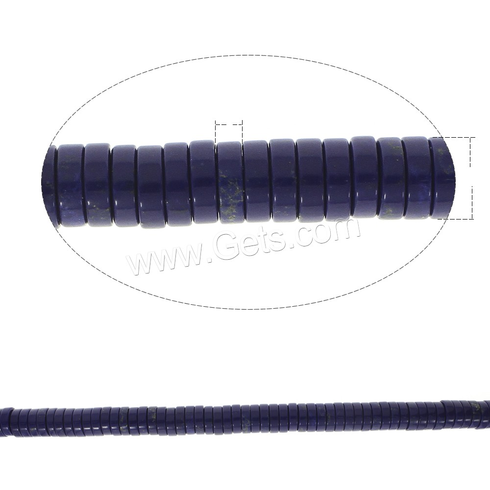 Synthetic Lapis Lazuli Bead, Heishi, different size for choice, Hole:Approx 1.5mm, Length:Approx 15.5 Inch, Sold By Strand