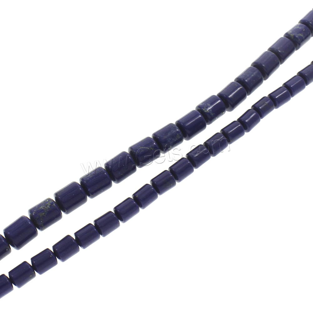 Synthetic Lapis Lazuli Bead, Column, different size for choice, Hole:Approx 1mm, Length:Approx 15.5 Inch, Sold By Strand