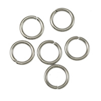 Sägeschnitt Edelstahl Closed Sprung-Ring, Kreisring, originale Farbe, 8x1.2mm, 10000PCs/Menge, verkauft von Menge