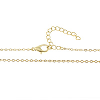 真鍮ケーブル リンク ネックレス , 銅, メッキ, 異なるサイズの選択 & 楕円形の鎖, 無色, 売り手 ストランド