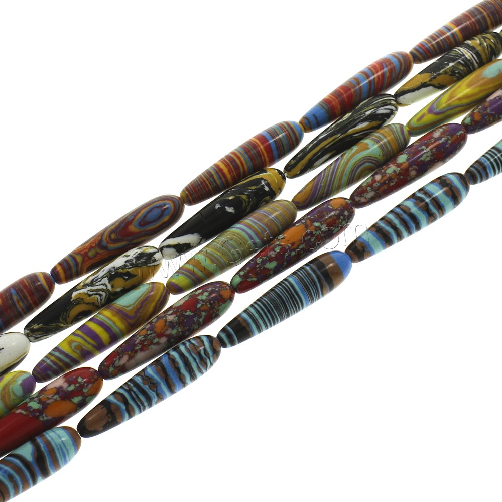 Mosaik Türkis Perlen, Tropfen, plattiert, verschiedene Größen vorhanden, keine, Bohrung:ca. 1-1.5mm, Länge:ca. 15.5 ZollInch, verkauft von Strang