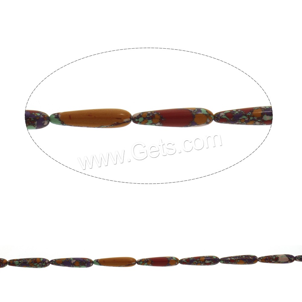 Mosaic Turquoise Beads, Teardrop, plated, different size for choice, more colors for choice, Hole:Approx 1-1.5mm, Length:Approx 15.5 Inch, Sold By Strand