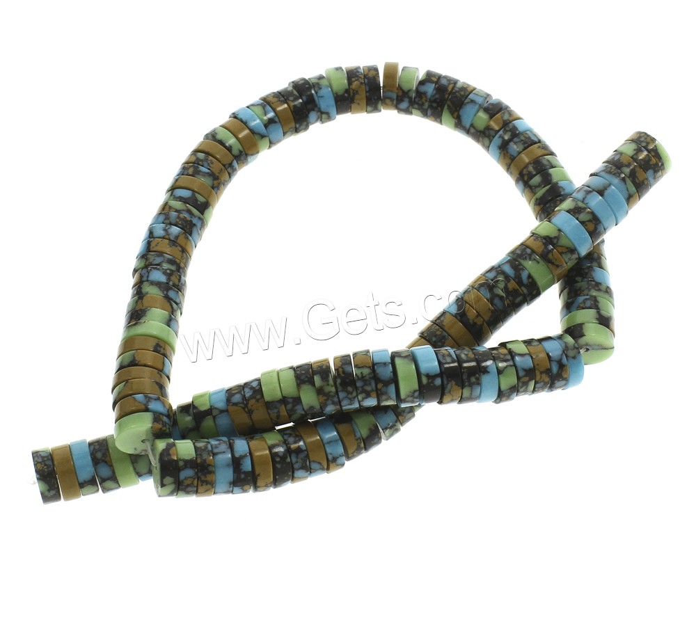 Mosaic Turquoise Beads, Heishi, synthetic, different size for choice, Hole:Approx 1mm, Length:Approx 15.5 Inch, Sold By Strand