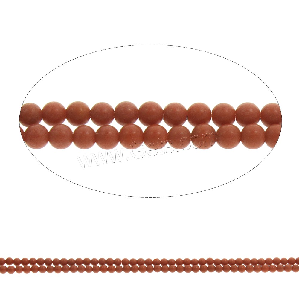 Synthetische Türkis Perlen, rund, Spritzlackierung, verschiedene Größen vorhanden, keine, Bohrung:ca. 1mm, Länge:ca. 15.5 ZollInch, verkauft von Strang