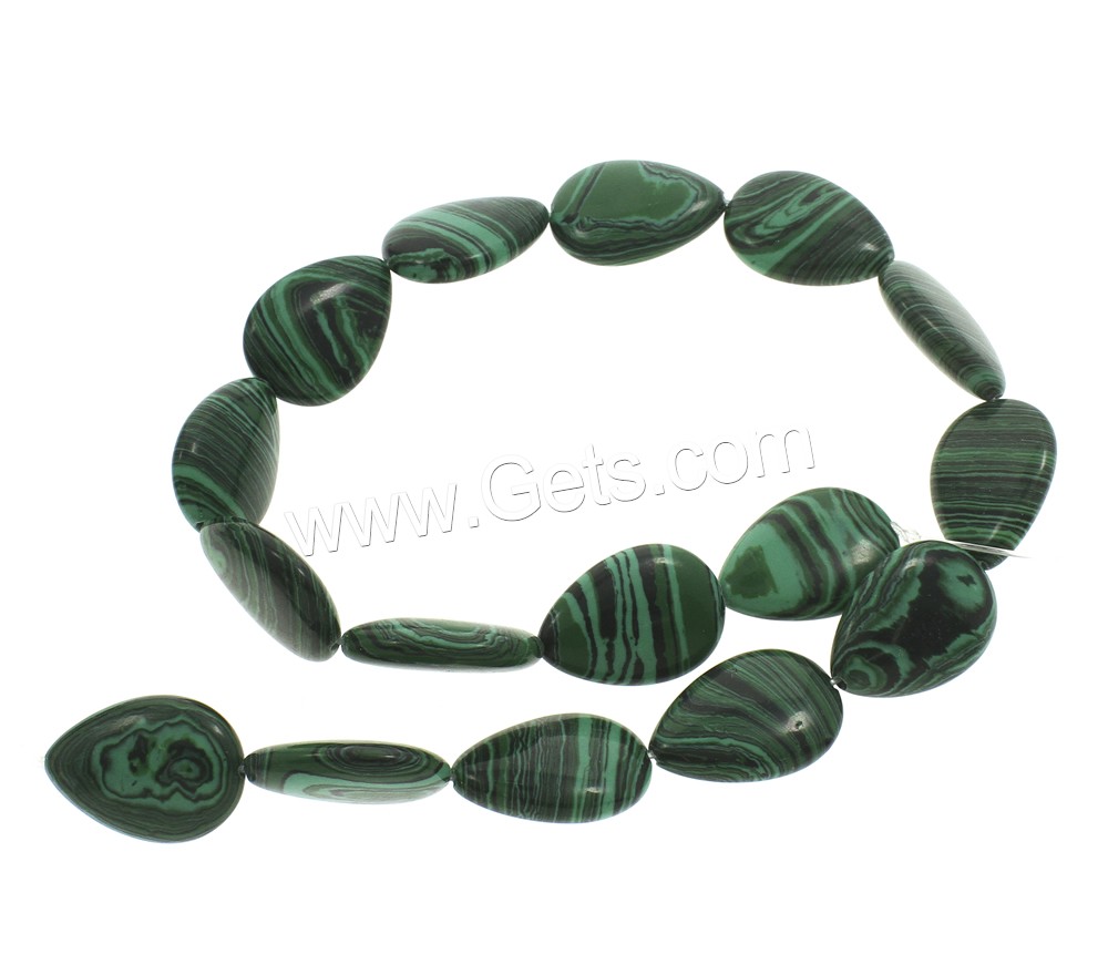 Synthetic Malachite Beads, Teardrop, different size for choice, Hole:Approx 1mm, Length:Approx 15.5 Inch, Sold By Strand