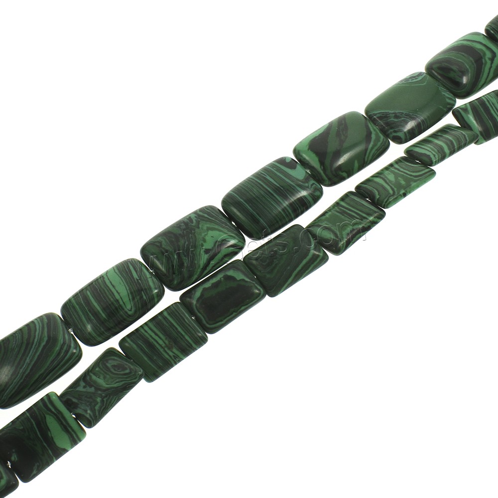 Synthetic Malachite Beads, Rectangle, different size for choice, Hole:Approx 1mm, Length:Approx 15.5 Inch, Sold By Strand