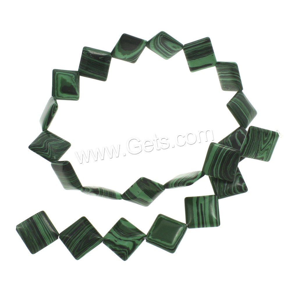 Synthetic Malachite Beads, Rhombus, different size for choice, Hole:Approx 1mm, Length:Approx 15.5 Inch, Sold By Strand