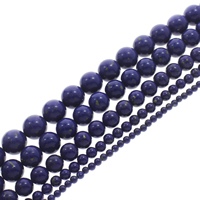 Synthetische Lapis Lazuli Perlen, synthetischer Lapis, rund, verschiedene Größen vorhanden, Bohrung:ca. 1-1.5mm, Länge:ca. 15.5 ZollInch, verkauft von Strang