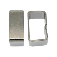 Stainless Steel Slide Charm, Rectangle, original color Approx 