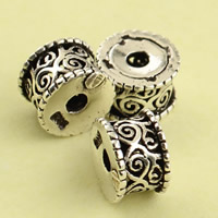 Brass Jewelry Beads, Rondelle, antique silver color plated, lead & cadmium free, 6.8mm Approx 1.5mm 
