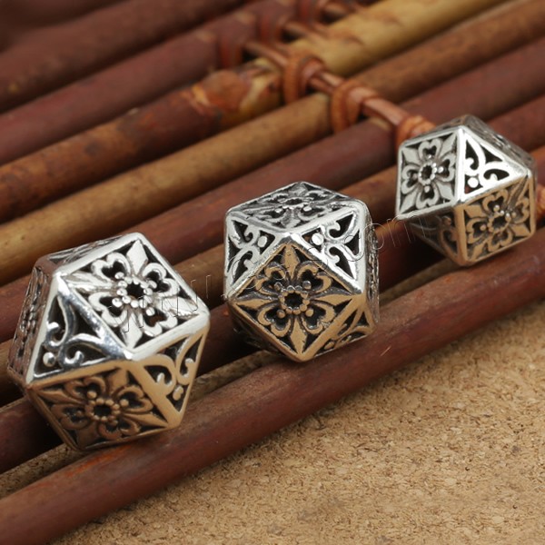 Thailand Sterling Silver Beads, Polygon, different size for choice & hollow, Sold By PC
