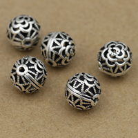 Thailand Sterling Silver Beads, Round, hollow, 10mm Approx 1.2mm 