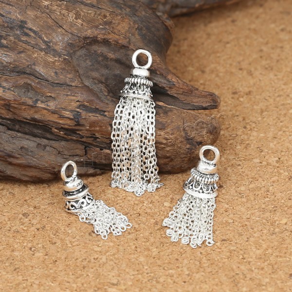 Thailand Sterling Silver Pendants, Tassel, different size for choice, Hole:Approx 3mm, Sold By PC