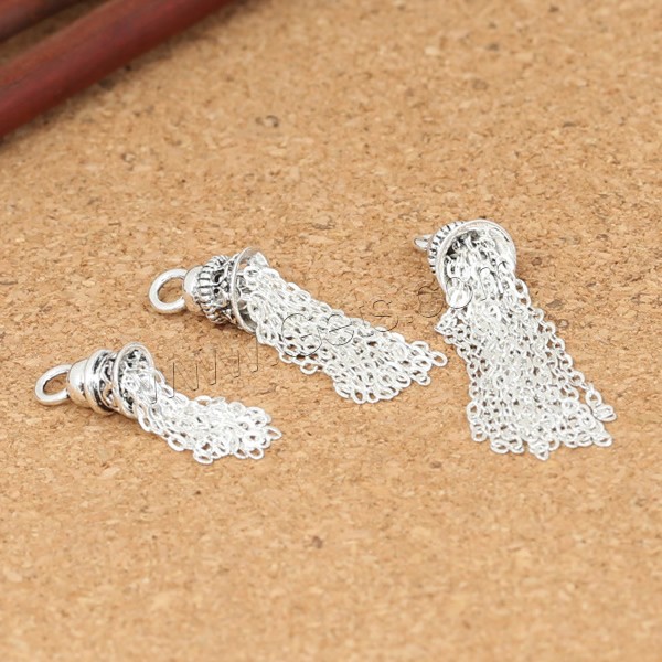 Thailand Sterling Silver Pendants, Tassel, different size for choice, Hole:Approx 3mm, Sold By PC