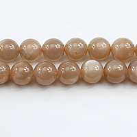 Mondstein Perlen, rund, verschiedene Größen vorhanden, Bohrung:ca. 1mm, Länge:ca. 15 ZollInch, verkauft von Strang