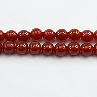 Natural Red Agate Beads, Round Grade AA Approx 1mm Approx 15.5 Inch 