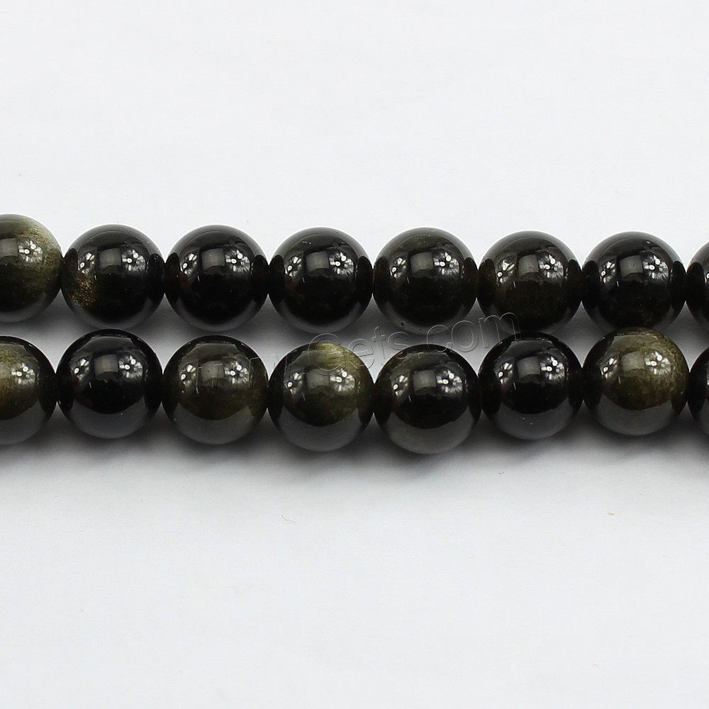Black Obsidian Beads, Natural Black Obsidian, Round, different size for choice, Hole:Approx 1mm, Length:Approx 15.5 Inch, Sold By Strand