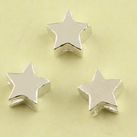 Brass Jewelry Beads, Star, gold color plated, lead & cadmium free, 6.45mm Approx 1mm 