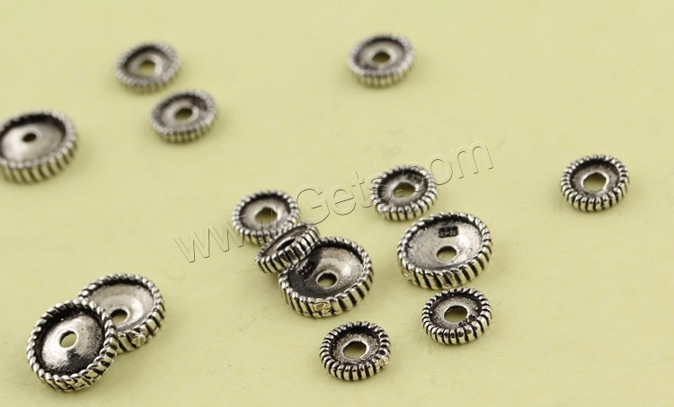 Brass Spacer Bead, Wheel, antique silver color plated, different size for choice, lead & cadmium free, Hole:Approx 1mm, Sold By PC