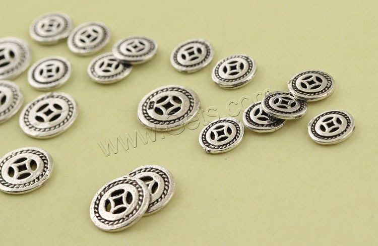 Brass Spacer Bead, Ancient Chinese Coin, antique silver color plated, different size for choice, lead & cadmium free, Sold By PC