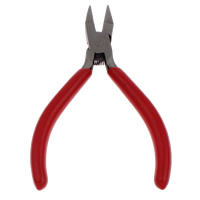 Flat Nose Plier, Ferronickel, with Plastic, platinum color plated 
