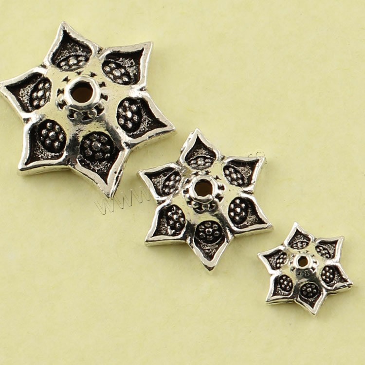 Brass Bead Cap, Flower, antique silver color plated, different size for choice, lead & cadmium free, Sold By PC