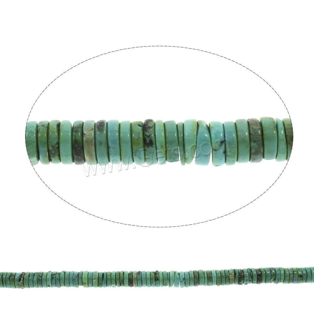 Natural Turquoise Beads, Heishi, different size for choice, green, Hole:Approx 1mm, Length:Approx 15 Inch, Sold By Strand
