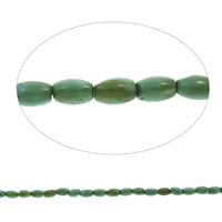 Perles en Turquoise naturelle, pilier, vert Environ 1mm Environ 15.5 pouce, Environ Vendu par brin