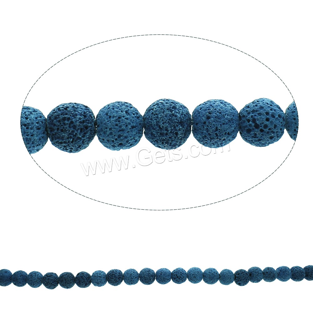 Multicolor Lava Beads, Round, different size for choice, more colors for choice, Hole:Approx 1mm, Length:Approx 15 Inch, Sold By Strand