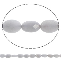 Dyed Jade Beads, Flat Oval, faceted, light grey Approx 1mm Approx 15.5 Inch, Approx 