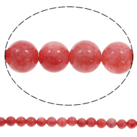 Dyed Jade Beads, Round, cherry quartz, 8mm Approx 1mm Approx 15.5 Inch, Approx 