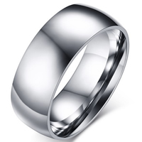 Men Stainless Steel Ring in Bulk original color, 8mm 