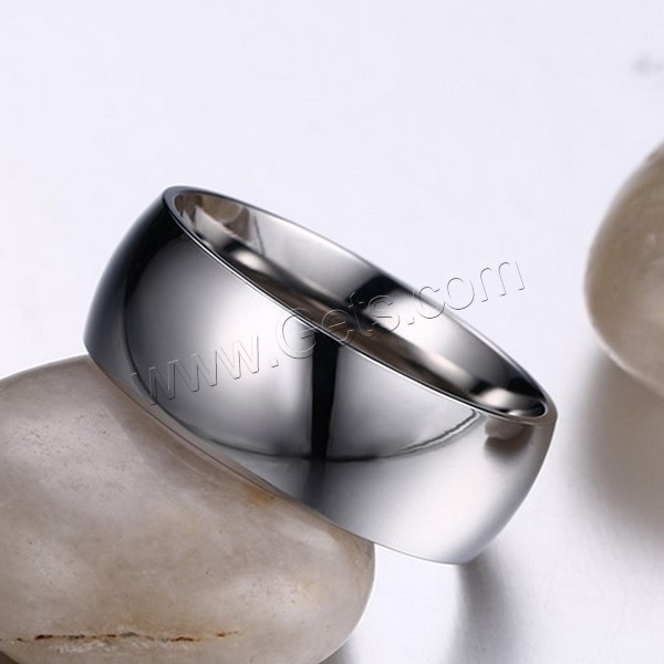 Men Stainless Steel Ring in Bulk, different size for choice, original color, 8mm, Sold By PC