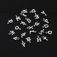 Sterling Silver Letter Pendants, 925 Sterling Silver, plated Approx 2mm [