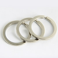 Clé de fer Split Ring, Placage de couleur platine, sans plomb et cadmium Vendu par sac