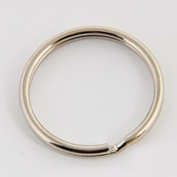 anillo partido clave de hierro , fundición, chapado en color de platina, libre de plomo & cadmio, 1.3x20mm, 1000PCs/Bolsa, Vendido por Bolsa