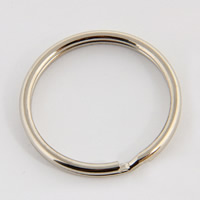 anillo partido clave de hierro , fundición, chapado en color de platina, libre de plomo & cadmio, 1.2x20mm, 2000PCs/Bolsa, Vendido por Bolsa