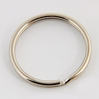 anillo partido clave de hierro , fundición, chapado en color de platina, libre de plomo & cadmio, 1.2x12mm, 5000PCs/Bolsa, Vendido por Bolsa