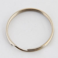 anillo partido clave de hierro , fundición, chapado en color de platina, libre de plomo & cadmio, 1.4x28mm, 1000PCs/Bolsa, Vendido por Bolsa