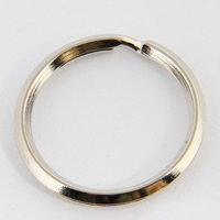 anillo partido clave de hierro , fundición, chapado en color de platina, libre de plomo & cadmio, 1.8x25mm, 1000PCs/Bolsa, Vendido por Bolsa