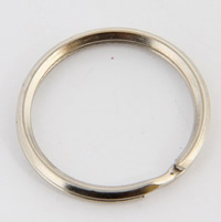 anillo partido clave de hierro , fundición, chapado en color de platina, libre de plomo & cadmio, 1.8x28mm, 1000PCs/Bolsa, Vendido por Bolsa