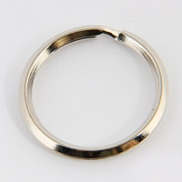 anillo partido clave de hierro , fundición, chapado en color de platina, libre de plomo & cadmio, 2x28mm, 1000PCs/Bolsa, Vendido por Bolsa