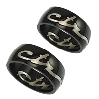 Stainless Steel Finger Ring, plated & two tone 