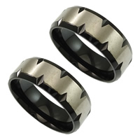 Нержавеющая сталь Человек палец кольцо, нержавеющая сталь, Другое покрытие, цветочный отрез & двухцветный размер:11, продается PC