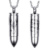 Stainless Steel Bullet Pendant, plated, detachable Approx 3mm 