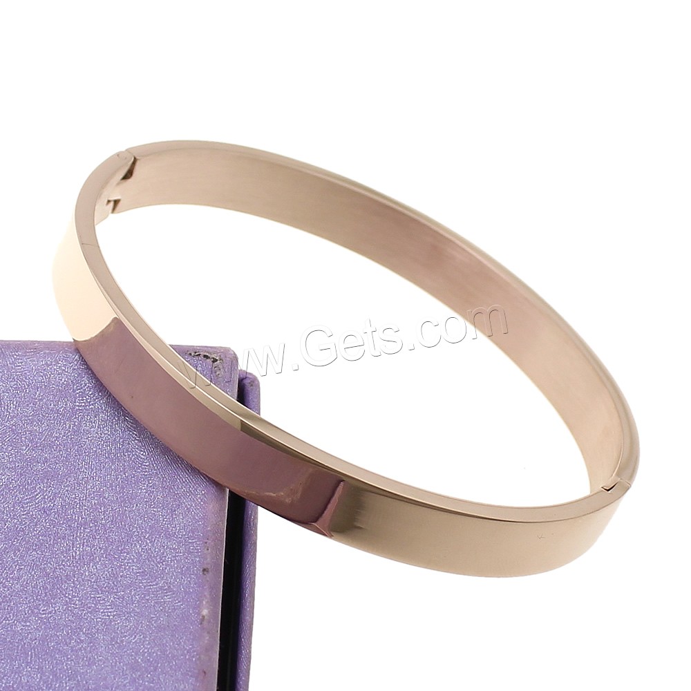 Stainless Steel Bangle, plated, different size for choice, more colors for choice, Sold By PC