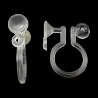 Plastic Earring Clip Component, with loop & transparent Approx 1mm, Inner Approx 2.5mm 