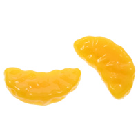 Alimentos resina Cabochon, Naranja, espalda plana & color sólido, naranja rojizo, 21x10x5mm, Vendido por UD