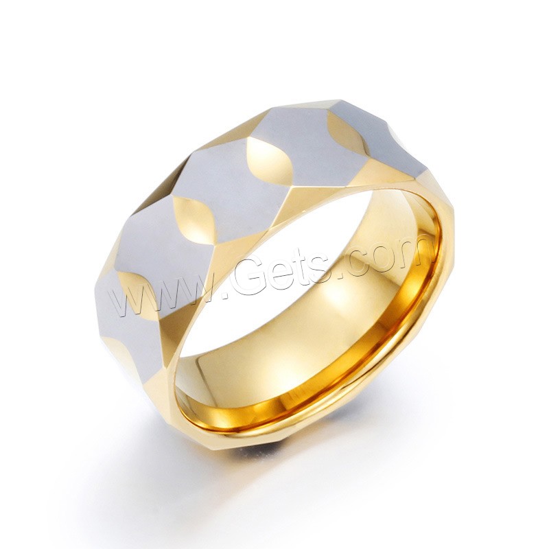 Мужское вольфрамовое стальное кольцо навалом, Вольфрама сталь, Другое покрытие, разный размер для выбора & Мужский & двухцветный, 9x25mm, продается PC