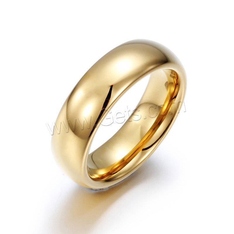 Men Tungsten Steel Ring in Bulk, 18K gold plated, different size for choice & for man, 8x22mm, Sold By PC